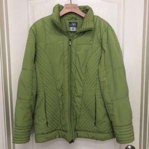 Women's Winter Jacket Puffer Coat Green Size L Puf